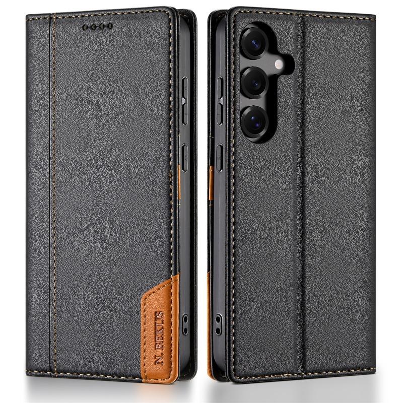 Magnetische Diebstahlschutz-Bürsten-Leder-Brieftasche für Samsung Galaxy A17 A56 A36 A16 A55 A35 A15 A54 A34 A14 A13 A53 Note 20 Hülle