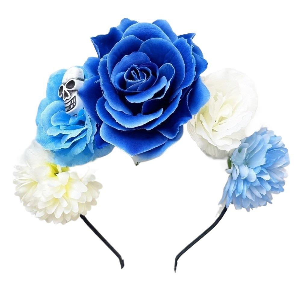 Plastic Rose Flower Crown Ghost Claw Floral Hair Hoop Fashion Party Headpiece  Hair Accessories