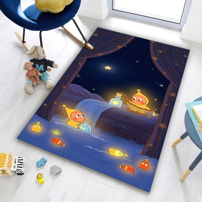 Twinkle Twinkle Starry Night Magic Carpet Home Decor Suitable For All Seasons Bathroom Mat Dormitory Decoration Christmas Gifts