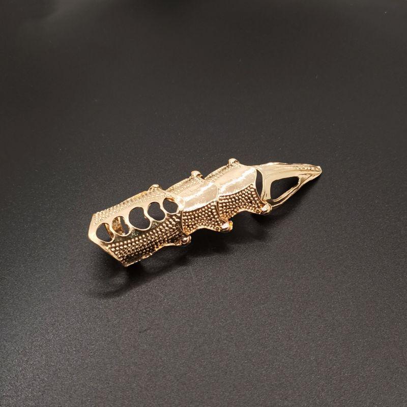 Punk Rock Scroll Joint Armor Metal Knuckles Full Finger Claw Rings Unisex Halloween Adjustable Ring Party Accessories
