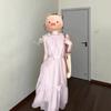 Pink Neck Sling Dress Women's Summer Dopamine Bright and Beautiful Wear High-end Seaside Vacation Long Skirt