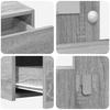 Makeup Table with Drawers Gray 100 x 40 x 70 cm Engineered Wood