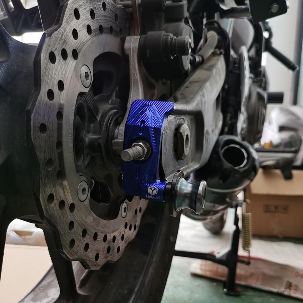 For Yamaha MT07 FZ07 FZ MT 07 2014 - 2024 Accessories Chain Adjuster Rear Wheel Fork Axle Swingarm Spools Slider Stand Pick Up