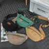 Women Canvas Bag Small Chest Bag Student Sports Waist Bag Men's Mobile Phone Bag