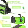 USB Rechargeable Emergency Radio 20000mAh Solar Hand Crank Generator Radio Weather AM/FM Radio SOS Alarm Power Bank Flashlight