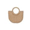 Stylish Crescent Woven Straw Handbag - Versatile Vacation Beach Tote for Women