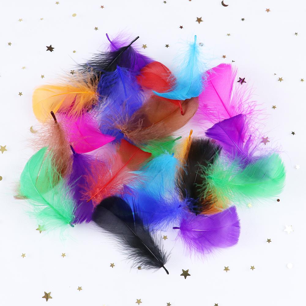 50PCS 5-12cm Natural Goose Feathers Bulk for DIY Crafts Wedding Costume Hair Accessories Party Decorations