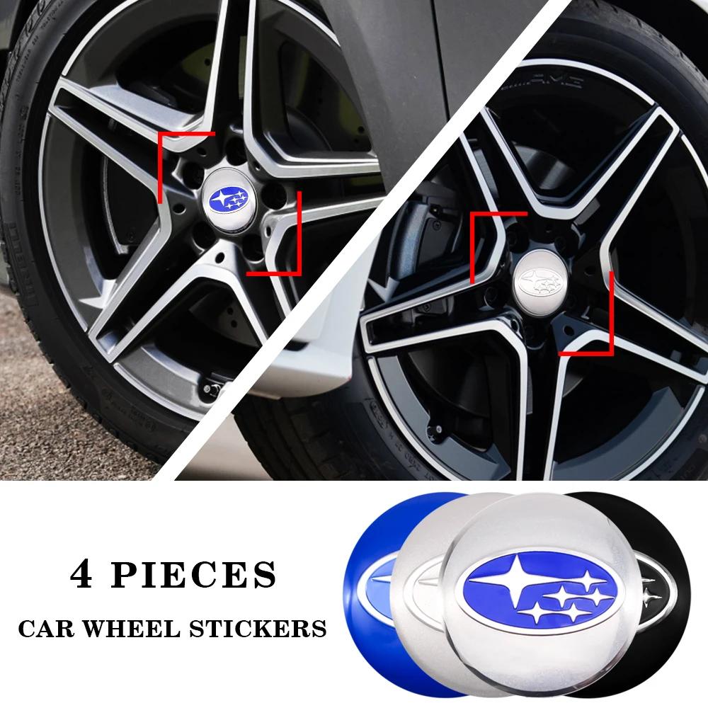 Pro Subaru Outback WRX STI Forester Impreza Legacy Levorg 4ks 56mm Středové krytky kol auta Znaky Nálepky