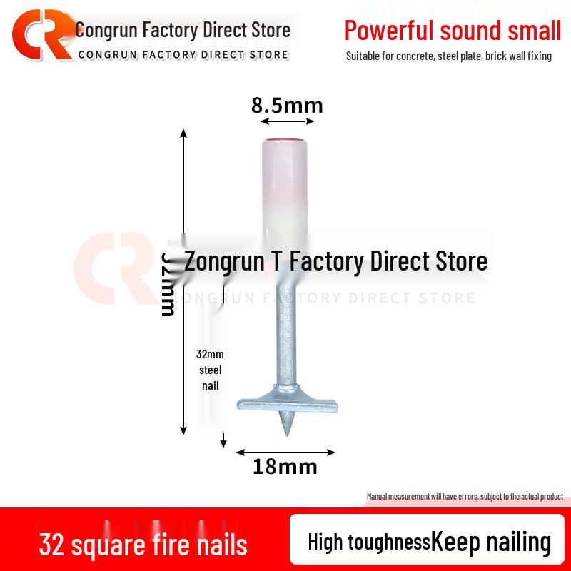 Ceiling Nail Gun with Integrated Fastening Nails and Clamps for Wood and Pipe Keels