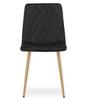 Turin Chair - Black Velvet / Wood Color Legs X 4