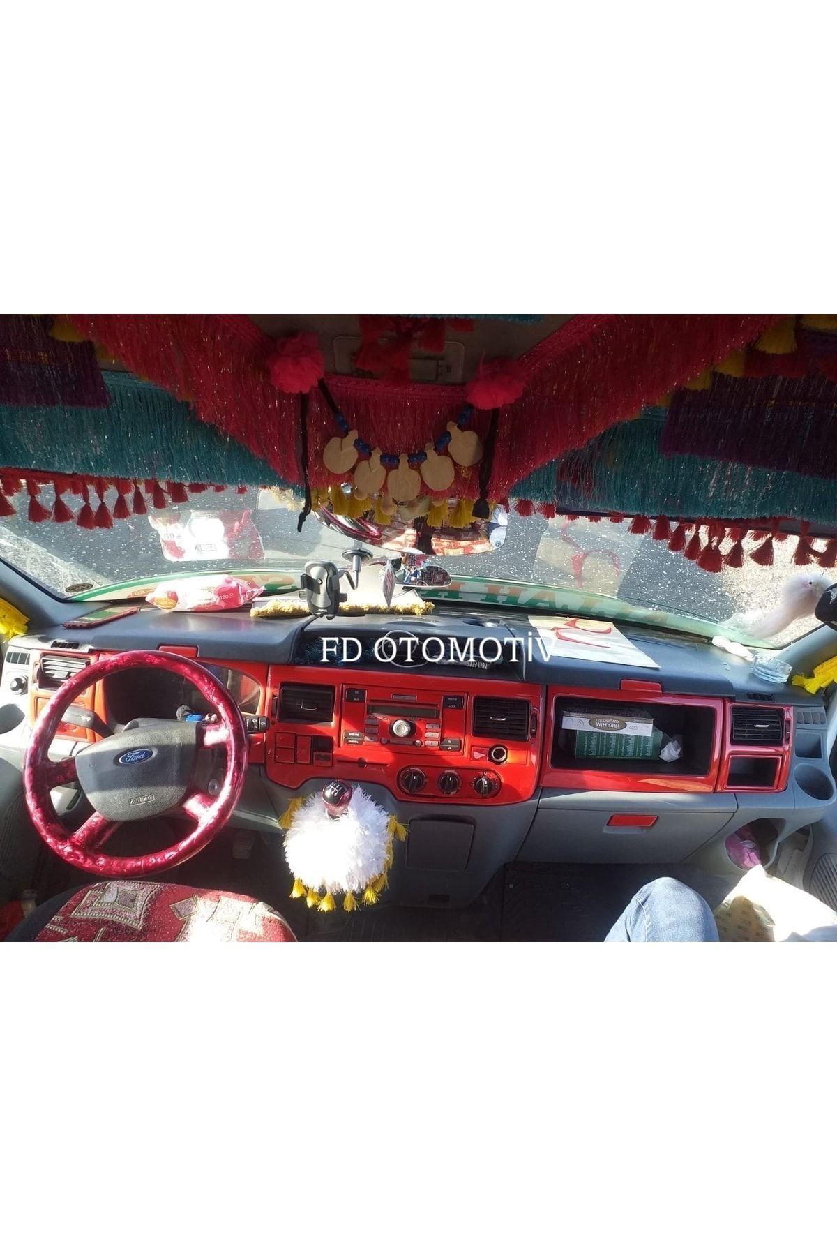 

Ford Transit 2006-2013 Jumbo Dashboard, Console, Trim, Dashboard Cover Set Red Color