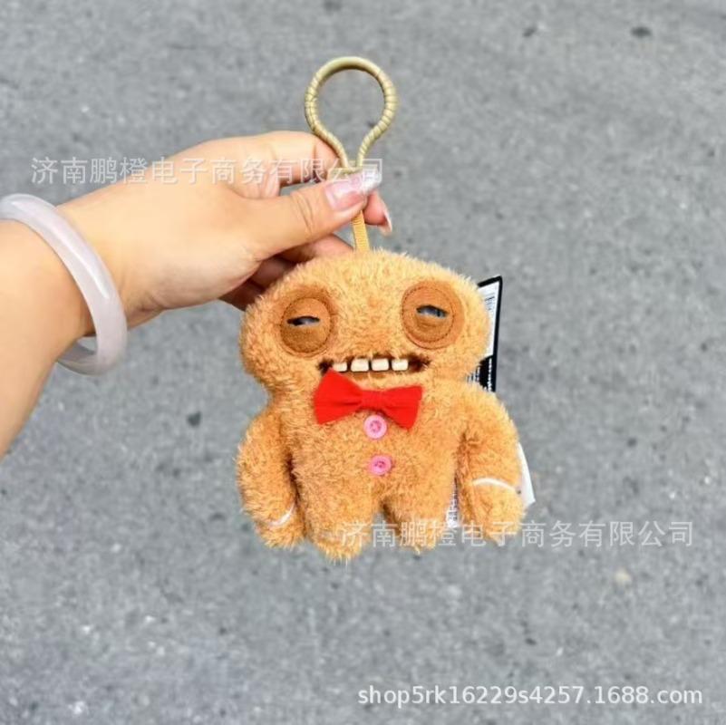 11cm Cute Tooth Monster Plush Toy Christmas Series Ugly Cute Funny Trendy Plush Toy Doll Birthday Gift