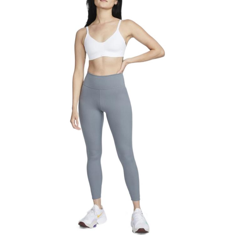Nike Dri-FIT Alate Minimalistischer Sport-BH mit leichtem Halt für Damen Unterwäsche Weiß DM0527-100