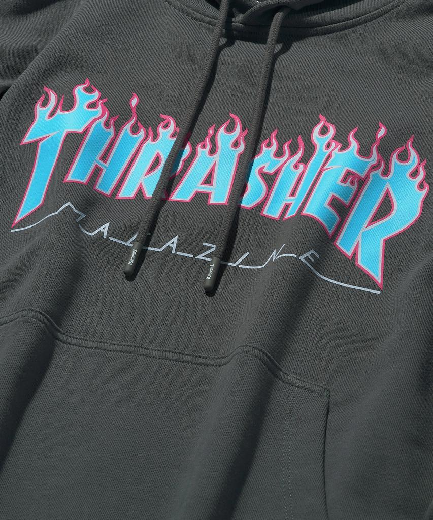Flame Logo Hoodie Charcoal