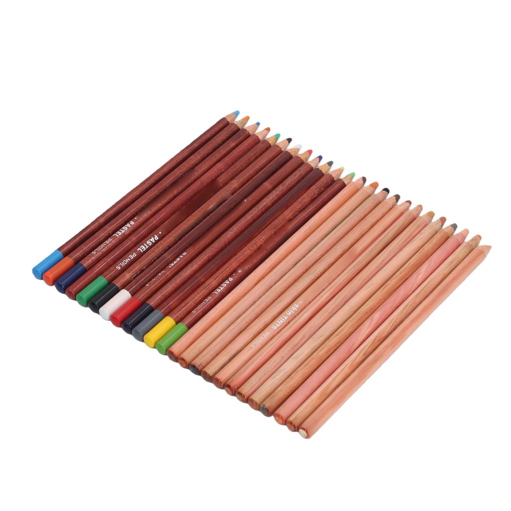Soft Pastel Pencils 24 Colors Vibrant Drawing Pencil Set Professional Grade Pastels Art Supplies for Sketching Coloring