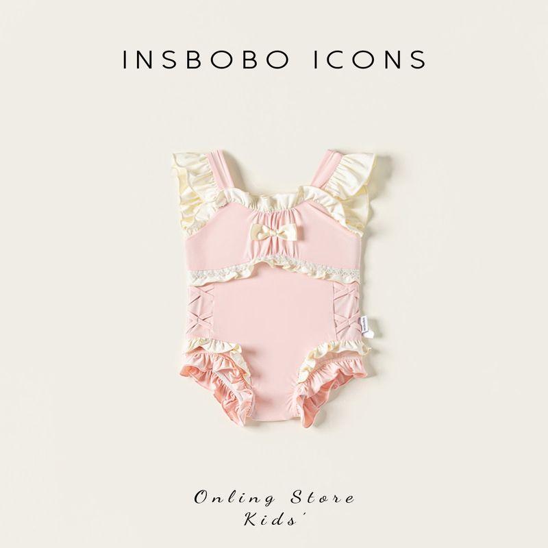 Insbobo Baby Swimsuit Summer Thin Women s Baby Swimsuit Girl Swimsuit Summer Kids Early Summer Wear Western Style Pink 80