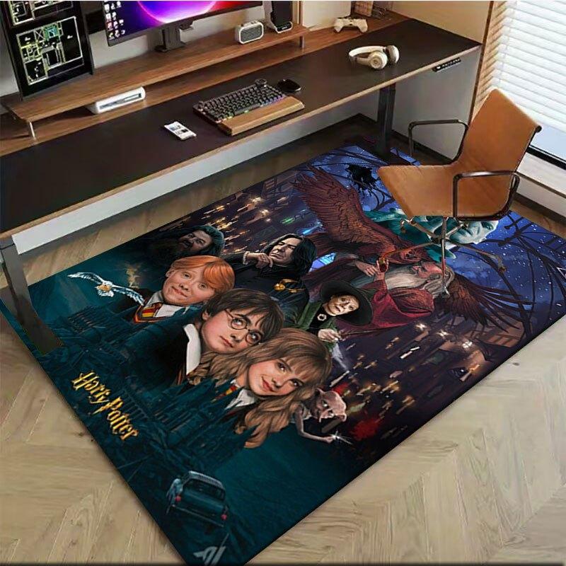 Harry Potter Poster Hogwarts Wall Art DecorOffice Mat Home Decor Office Rugs LB82