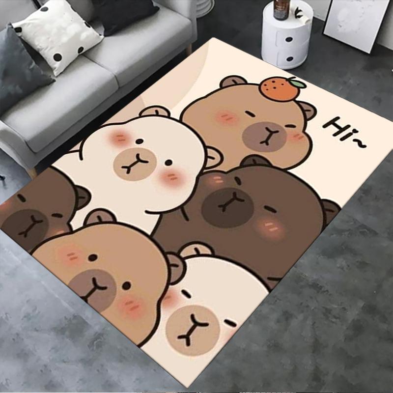 2025 New Capybara Cute Carpet Rug for Living Room Bedroom Home Sofa Decoration,Kids play Non-slip Floor Mat15