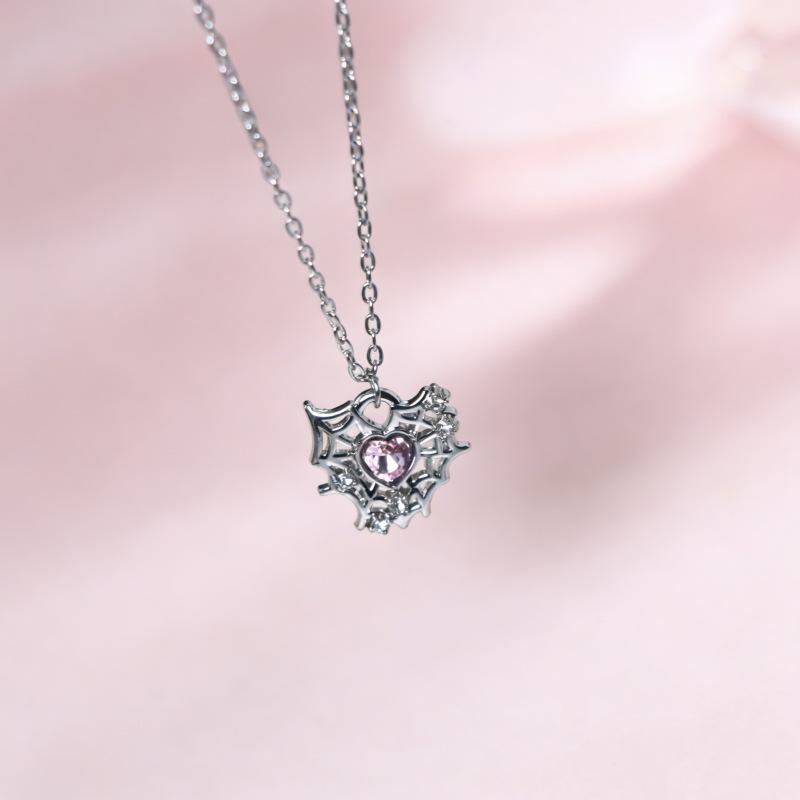 Women s Versatile Spider Pendant Necklace - Cross Titanium Steel Sweater Chain