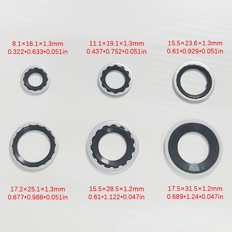 30Pcs/Box Sealing Gaskets For Automotive Air Conditioning Systems High Temperature Resistant Gasket Car Accessories