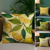 Lemon Fruit Pattern Pillow Case Plush Fabric Soft Double Sided Print Home Sofa High Quality Cushion Cover Throw