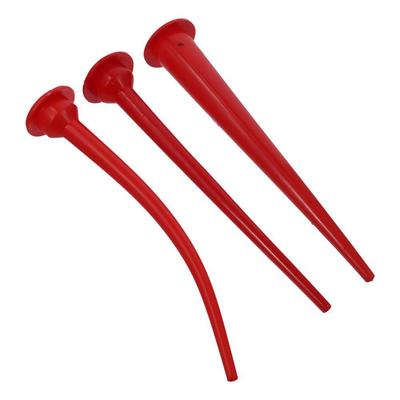 Red Structural Adhesive Nozzle 300mm/11.8in Soft Rubber Nozzle  for Sausage Caulking