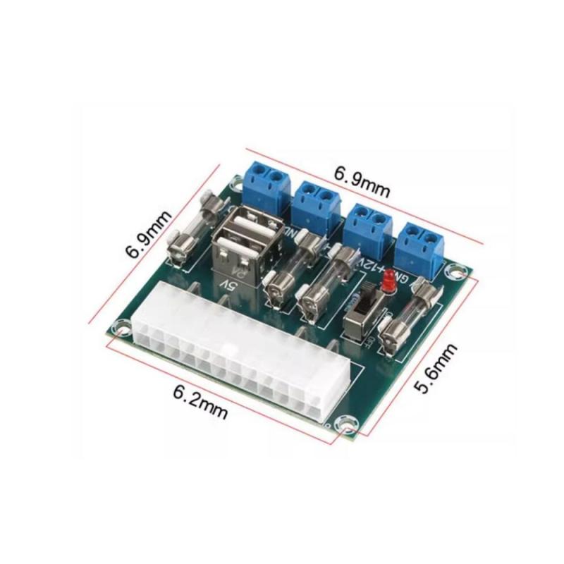 1 Piece Power Adapter Supply Test Module Power Supply Circuit Outlet Module Hu-M28W Desktop Pc Power Atx Transfer Board