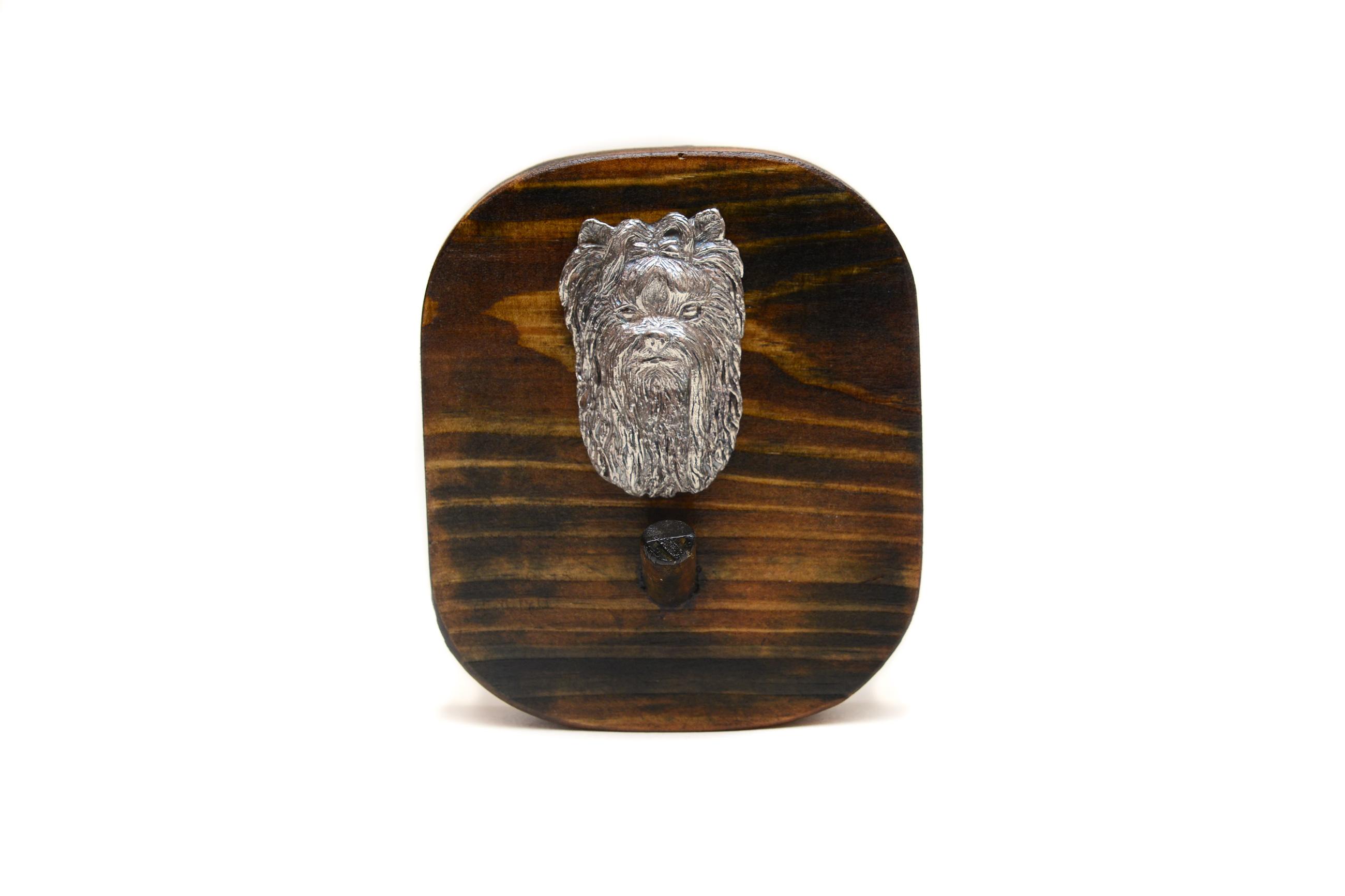 

Yorkshire Terrier, Yorkie II - leash hanger, medal hanger with dog, key hook from Art-Dog brand коричневий