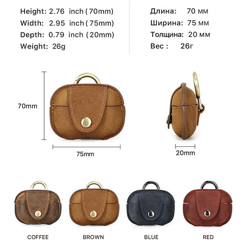 Handmade Genuine Leather Protective Case for AirPods Pro 2