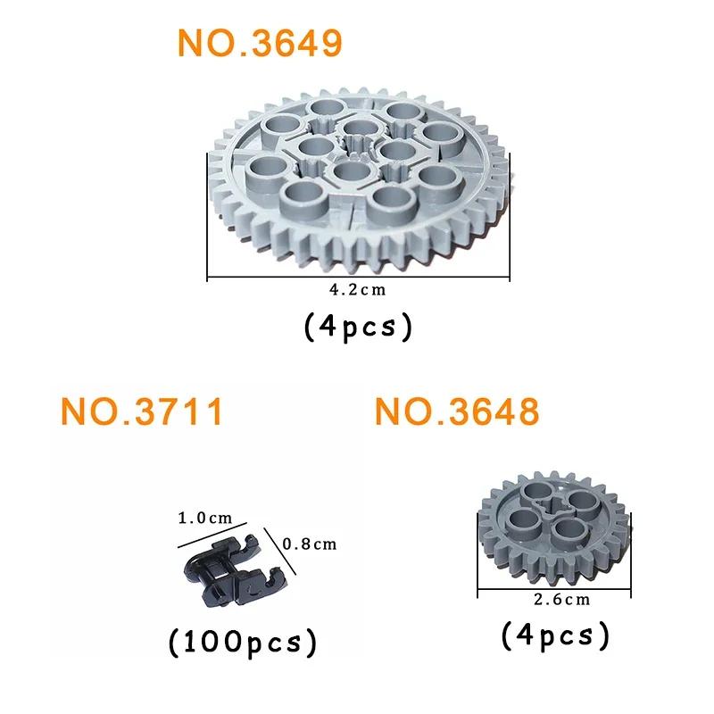 Lanț Tehnic Roți dințate Roți Dop de Cauciuc Cărămizi de Construit MOC Rezervor de Înaltă Tehnologie Șenile Mașină Modificat DIY Set Vrac Jucării