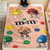 1pz Coperta in Flanella con Stampa M&M's, Alta qualità, Per Tutte le Stagioni, Decorazione per la Casa, Calore e Comfort, Perfetta per Regali di Natale