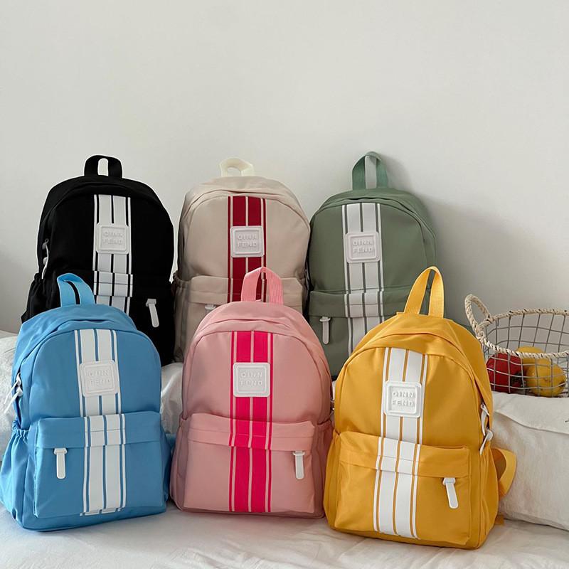 Stylish Simple Korean Backpack For Kids Gender Neutral Breathable Nylon For Preschool