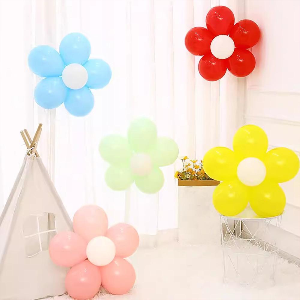 10Pcs Flower Shape Balloon Clips for Balloon Arch Plastic Balloon Connector for Birthday Wedding Valentine's Day Party Decor