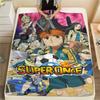 1Pc Inazuma Eleven Soccer Print Flannel Blanket, High Quality Comfortable for All Seasons, Home Decor, Warmth and Comfort, Perfect for Christmas Gifts