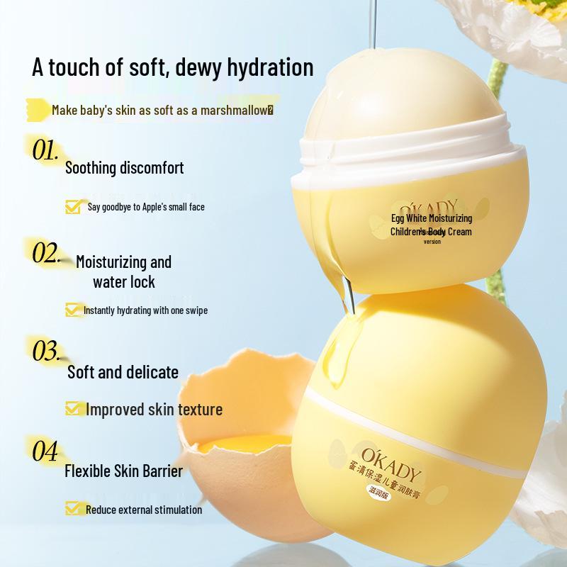 Oppe Egg White Moisturizing Lotion for Kids - Hydrates and Nourishes Dry Skin In Autumn and Winter