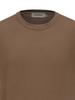 ZIOZIA Men'S) Washable Miracle Vertical Texture Short Sleeve Sweater_Brown