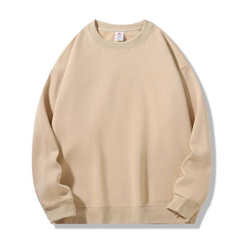 16-kleurige geborstelde katoenen fleece ronde hals casual hoodie voor koppels