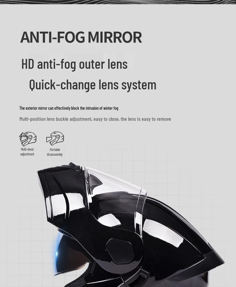 AD All-Season Flip-Up Full Face Motorcycle Helmet, 3C/DOT Certified for Men and Women