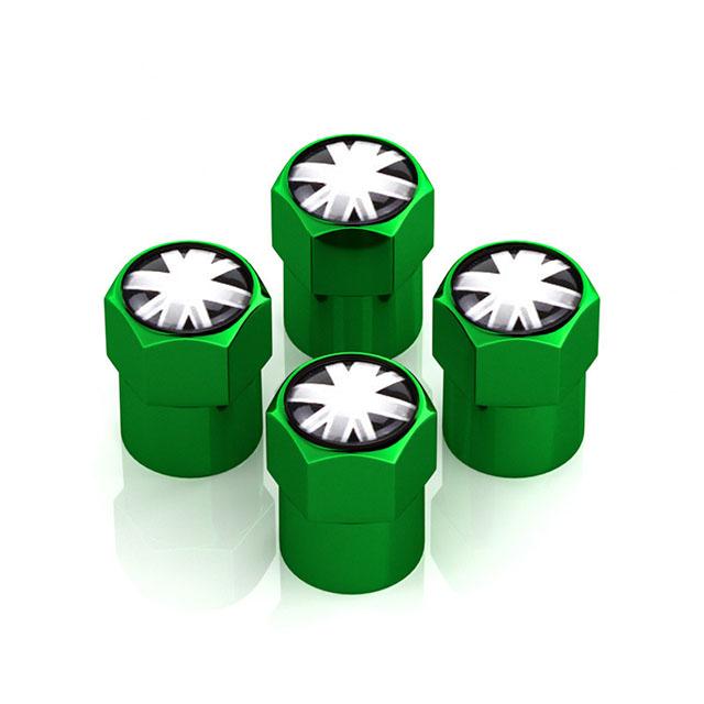 4Pcs/Set Car Tire Valve Caps Wheel Valve Cap Auto Tyre Air Valve Stem Caps Dust Cover for F1 UK Flag Car Vehicles Styling
