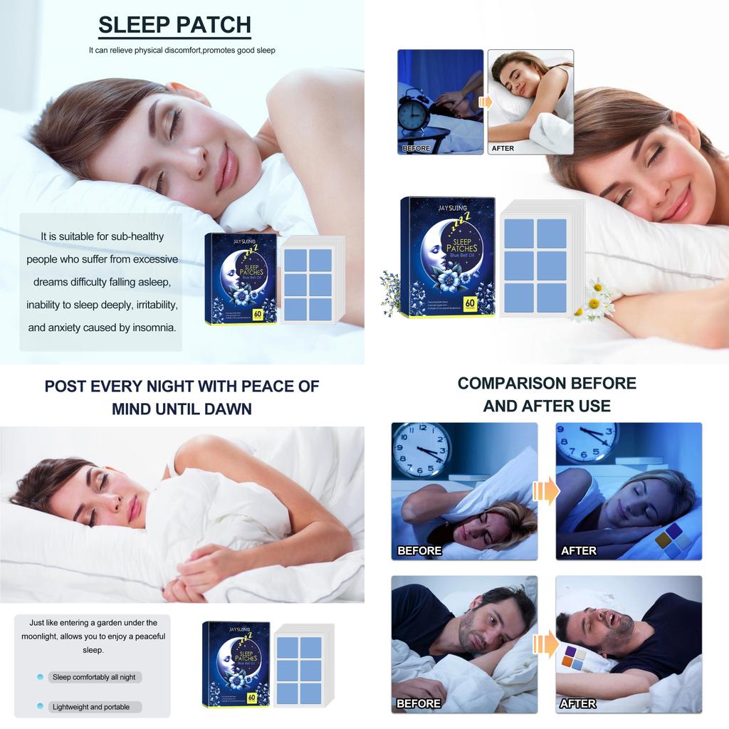 Bluebell Sleep Patches For Nighttime Comfort And Relief From Discomfort With Soft Soothing Design