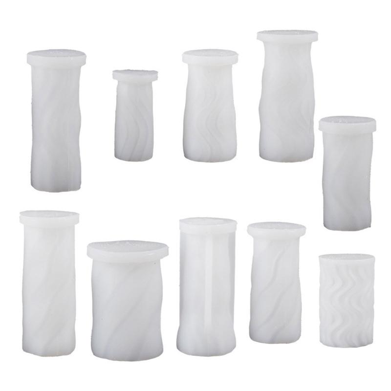 Flexible Silicone Mold Cylinder Shaped Wax Candle Molds Scented Aromatherapy Making Mould Handmade Ornament Mould