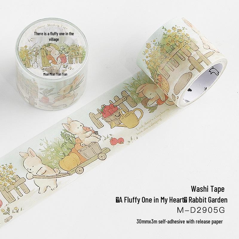 Fluffy Animal Journal Stickers: Cute Letter Lover & Washi Tape, 4 Styles