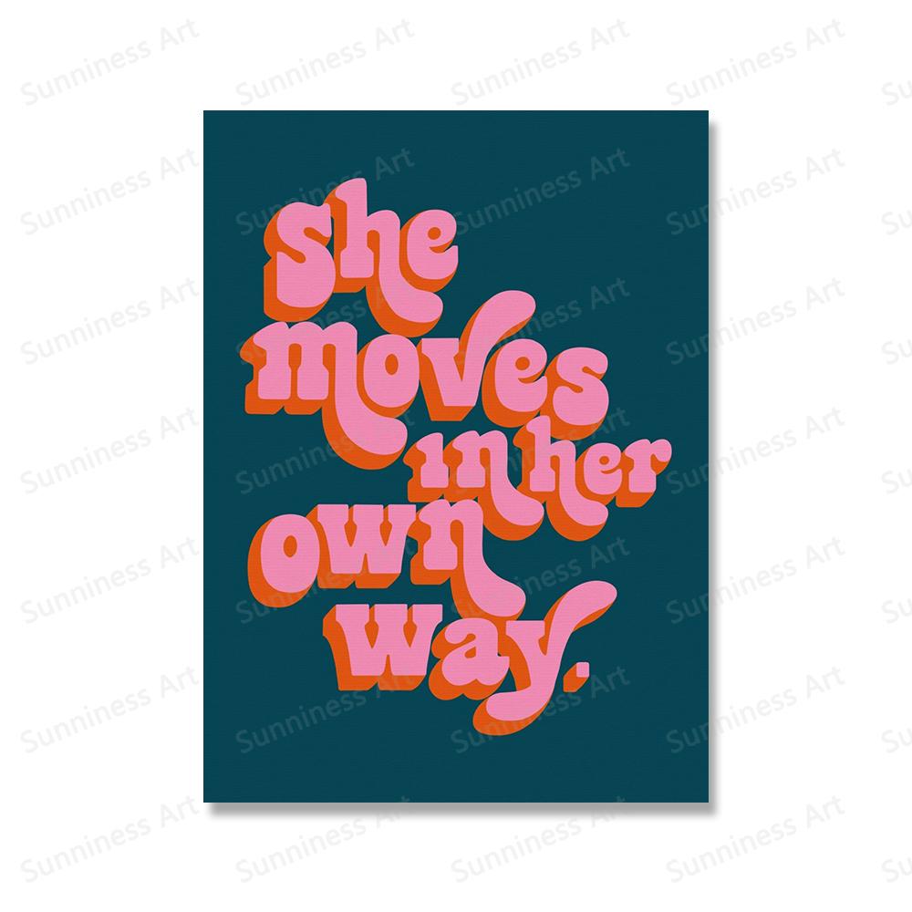 Living Room Decor Wall Art Colorful Motivational Quotes Posters Music Mirrorball Inspired Print Canvas Painting Modern Pictures