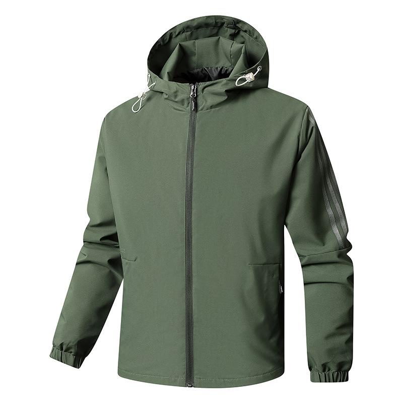 

Однотонная куртка с капюшоном в стиле минимализма, спортивная и спортивная куртка больших размеров, мужская ветровка XL