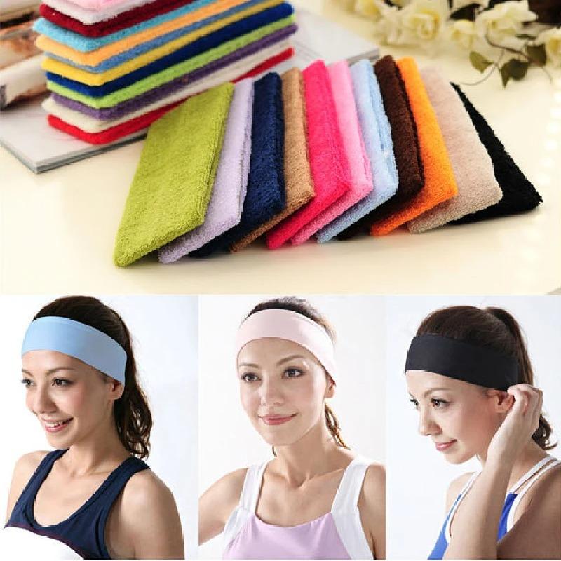New Pure Cotton Fashionable Sports Headband Sweat Absorbing Unisex Headband High Elasticity Soft Hair Accessory Yoga Headband