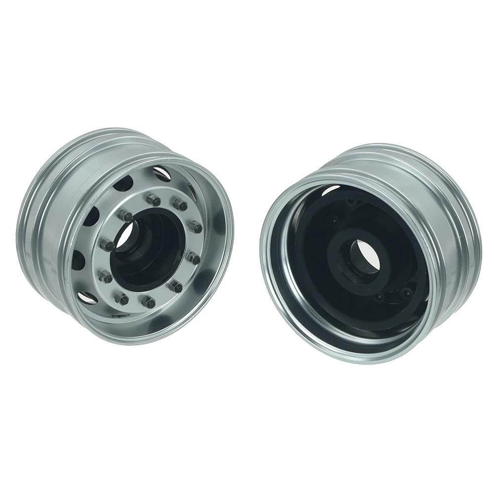 1 Pair Metal Front Rear CNC Wheel Hubs for 1/14 Tamiya RC Truck For Scania 770s For Volvo FH16 For Man