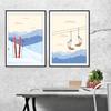 Vintage Ski Lift Poster Skiing Wall Decor Winter Mountain Landscape Canvas Painting Print Snowy Panorama Picture For Living Room