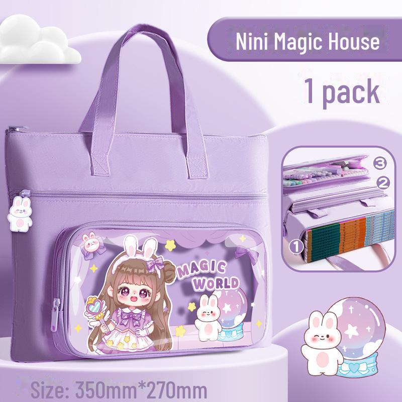 

Портативний навчальний рюкзак з мультфільмами формату А4 для учнів початкової школи - сумка для навчання та домашніх завдань