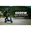 E5B Electric Scooter with Seat, 6000W Dual Motors, 60V 40AH Battery, 11" Tires, Top Speed 85 Km/h, Dual Hydraulic Shock Absorbers, Max Range 120km