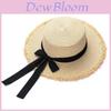 Summer Women Wide Brim Sun Hat With Bow Tie And Asymmetric Design For Beach And Vacation